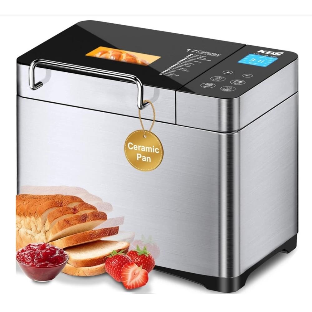 KBS Pro 710W 2LB Bread Maker 17-in-1 Ceramic Pan Auto Dispenser NEW
